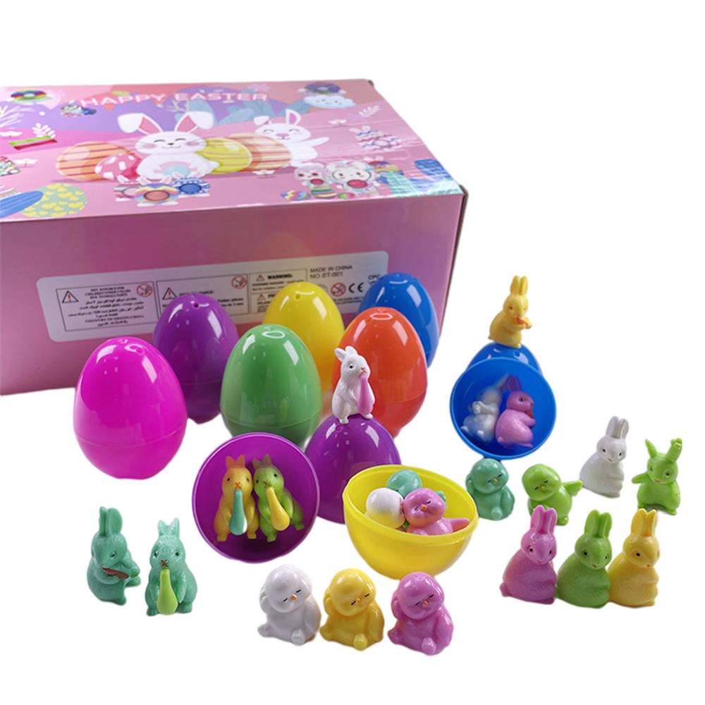 IMSHIE 12PCS Easter Filler Eggs SnapOpen Fillable Plastics Eggs
