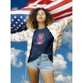 thumbnail image 2 of 4Th Of July Flag Spray T-Shirt Women -Image by Shutterstock, Female x-Large, 2 of 4