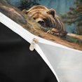 thumbnail image 3 of Castle Fairy Roaring Brown Bear Twin Duvet Cover,Log Cabin Mountain Woodland Twin Bedding,Teal Brown Green,Black Reversible,2pcs,No Comforter,1 Duvet Cover and 1 Pillowcase, 3 of 5