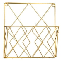 Nvzi File Organizers Iron Single Pocket Wall Mount File & Paper Sorter, Golden