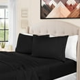 thumbnail image 2 of 1500-Thread Count 100% Egyptian Cotton Luxurious Solid Sheet Set with Deep Pockets Black / King, 2 of 5