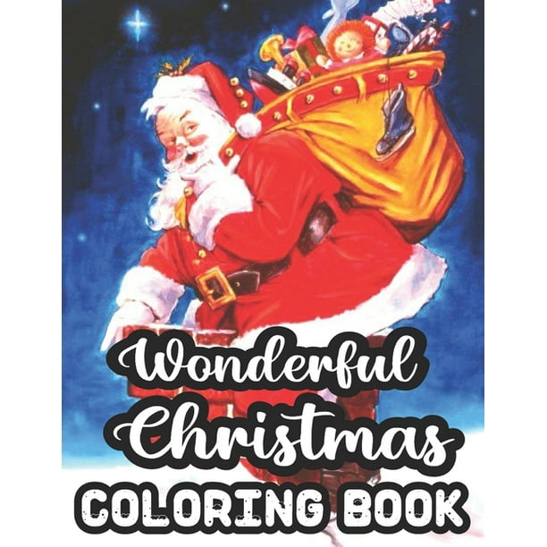 Wonderful Christmas Coloring Book : Adult Coloring Books Wonderful Christmas  Fun 50 Grayscale Coloring Pages: Beautiful grayscale