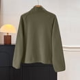thumbnail image 6 of ShomPort Fleece Jackets for Womens Lightweight Raglan Sleeve Mock Neck Button Up Dressy Outwear Fall Winter Warm Comfort Trendy Coats, 6 of 7