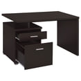 thumbnail image 4 of Irving 47-inch 2-drawer Office Computer Desk Cappuccino, 4 of 12