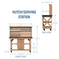 thumbnail image 3 of Backyard Discovery 48" Cedar Wood Buffet Hutch Serving Station, Steel Top, Wine Rack, 3 of 13