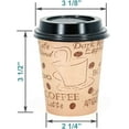 thumbnail image 4 of 8 Ounce Disposable Paper Coffee Hot Cups with Black Lids - 50 Sets - Double Shot Espresso Macchiato Lungo Coffee To Go Medium Portion, 4 of 6