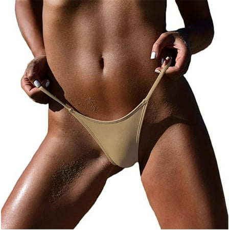 

wsevypo Women s Summer Beachwear Bikini Bottom Thong Bathing Suit