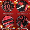 thumbnail image 7 of 40th Anniversary Decorations Red Black Happy Banner Ruby Wedding for Anniversary, Party 72.8x43.3 inches, 7 of 7