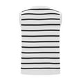 thumbnail image 6 of ZyeKqe Sweater Vests for Women Casual Sleeveless Shirts Deep V Neck Knit Pullover Tops Striped Lightweight Knitwear, 6 of 8