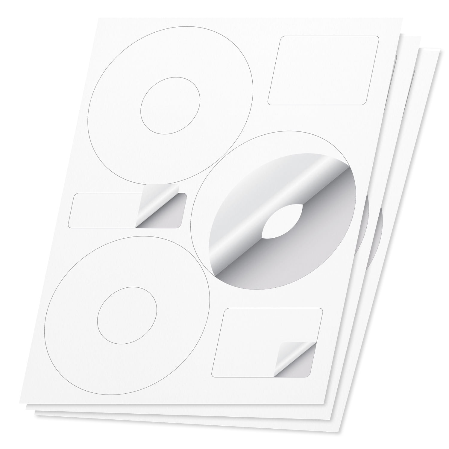 Memorex Compatible Full Face DISC CD DVD Labels with Small Core Center (21  Labels Per Sheet, White, 21 Sheets) With Regard To Free Memorex Cd Label Template For Word