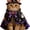 B, variant on Halloween Cat Witch Costume Cloak with Hat, Spooky Cute Black and Purple Pet Wizard Cape for Small Dogs, Adjustable Cosplay Outfit for Kitten Puppy, Holiday Party Photo Props
