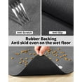 thumbnail image 5 of Cat & Dog Feeding Mat for Food and Water Bowl, Absorbent-No Stains Quick Dry Dog Water Bowl Dispenser Mat, with Waterproof-Anti- Rubber Backing Pet Placemat for Messy Drinkers, Dark Grey-12"x20", 5 of 6