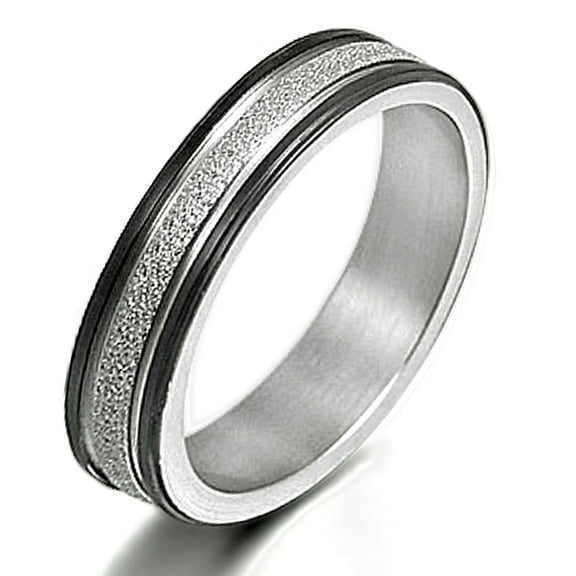 Gemini Women's Muti Tone Promise Anniversary Couple Wedding Titanium Ring Width 4mm US Size 7 Valentine's Day Gift