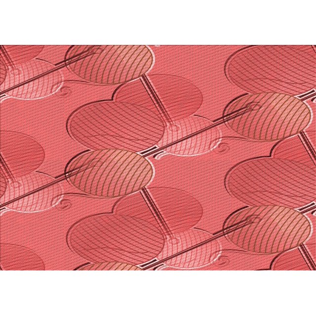 Ahgly Company Tapis Rectangulaire Lavable en Machine Rouge Transitionnel, 7 Pieds x 10 Pieds