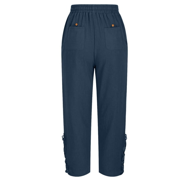 lcziwo Clearance Sales Today Deals Prime Cotton Linen Pants for