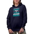 thumbnail image 2 of God Found the Strongest Women and Made Them Nurses, Navy Blue Hooded Sweatshirt or Hoodie, Small, 2 of 5
