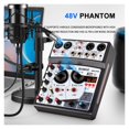 thumbnail image 2 of console de Mixage interface de Son dj Écho 4 Canaux 16 DSP avec Enregistrement Stéréo MP3 USB Bluetooth, 2 of 5