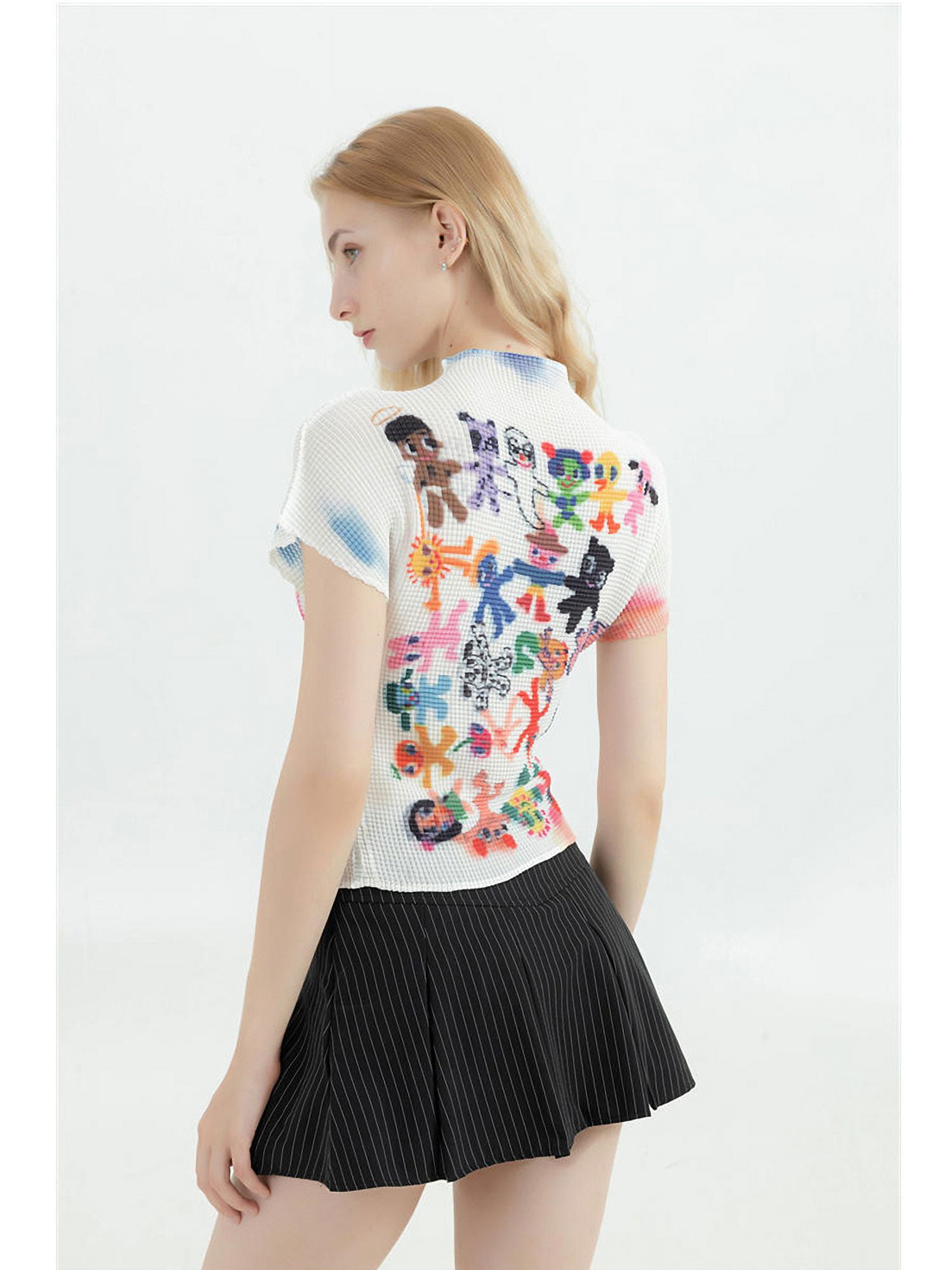 Women's T-shirt Harajuku Korean Y2k Graphic Print Short