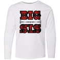 thumbnail image 3 of Inktastic Big Sis Buffalo Plaid Sister Long Sleeve Youth T-Shirt, 3 of 5