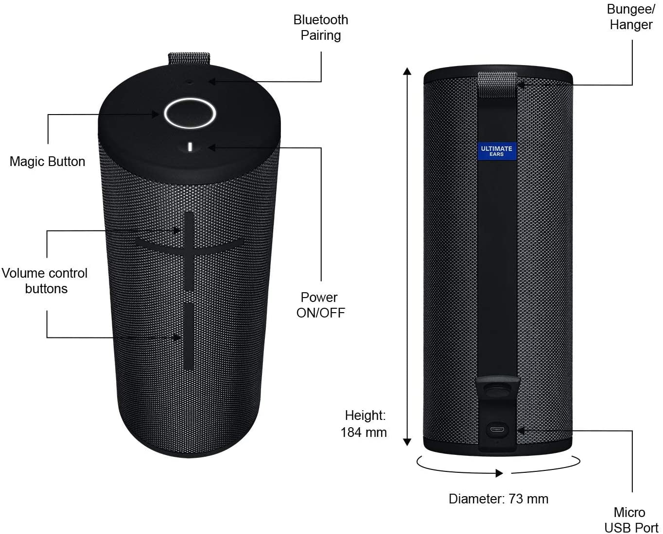 Restored Ultimate Ears BOOM 3 Portable Bluetooth Wireless