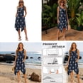 thumbnail image 5 of Whosucclay Palm Tree Print Matching Hawaiian Outfits for Couples Womens Midi Dress Summer Casual Sundress with Pockets or Men's Button Down Luau Shirts for Beach Vacation, Size 5XL, 5 of 7