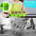 thumbnail image 4 of Silicone Freezer Tray With Lid - Silicone Freezer Food Molds- Large Ice Cube Tray,Silicone Freezer Container,Freeze & Store Soup, Sauce, Broth,Leftovers - Makes 4 Perfect 1 Cup 2Pack-Fruit Green, 4 of 7