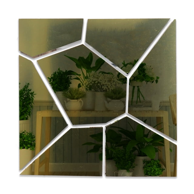 Etiqueta Engomada De La Pared Del Espejo, Etiqueta De La Pared De La Decoración Del Fondo Tridimensional Simple Plástico Para El Hogar Para La Sala De Estar ANGGREK Otros
