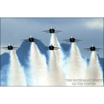 24"x36" Gallery Poster, blue angels U.S. Navy Flight demonstration team, the Blue Angels