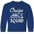 thumbnail image 3 of Inktastic Cruise Squad with Vector Cruise Ship and Palm Trees Long Sleeve Youth T-Shirt, 3 of 5