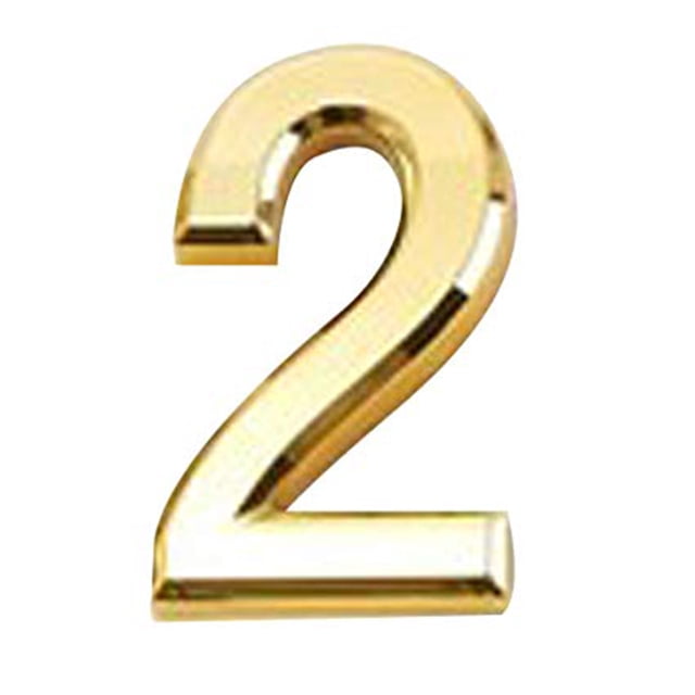 Yuarrent Espejo dorado de 5 Cm, número de casa Digital, galvanoplastia de plástico, 0-9, señal de número de casa de habitación, accesorios de Decoración del hogar 2 Yuarrent JJ23215-02