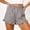 Brown women casual plaid shorts a1, variant on Womens Casual Flowy Plaid Shorts Elastic Waist Loose Summer Beach Vacation Shorts with Pockets Lightweight Travel Trousers, Brown L