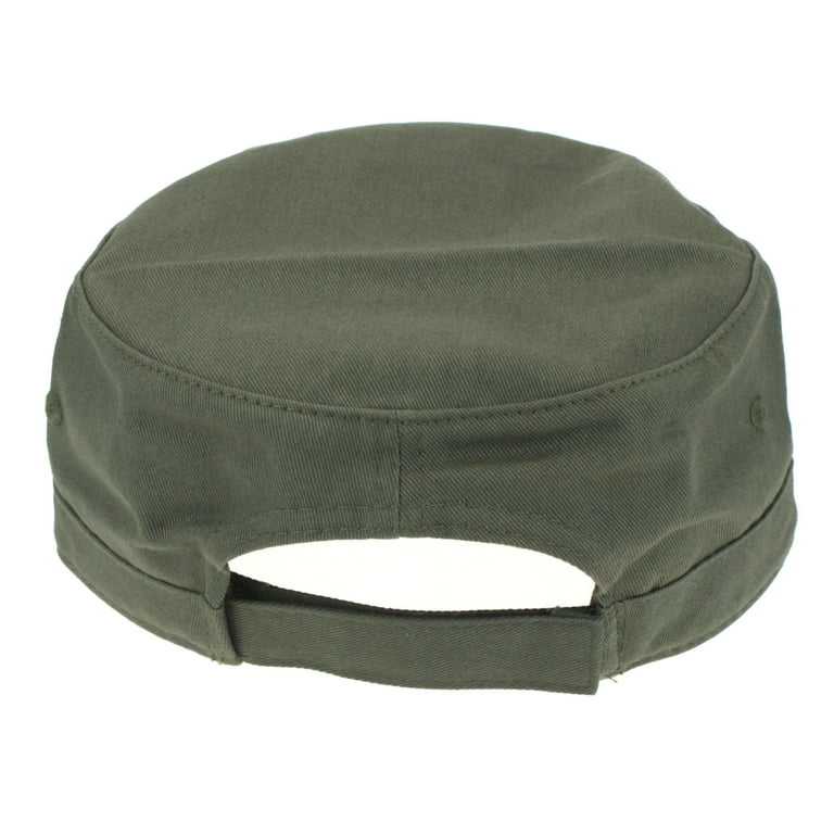 Mens Army Patrol Cotton Twill Field Cap Olive Green