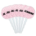 thumbnail image 1 of Jennine Cupcake Picks Toppers - Set of 6 - Pink Speckles, 1 of 1