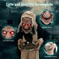 thumbnail image 4 of Costway 5.2 FT Halloween Animated Standing Greeter Old Lady with Candy Dish & LED Eyes, 4 of 10