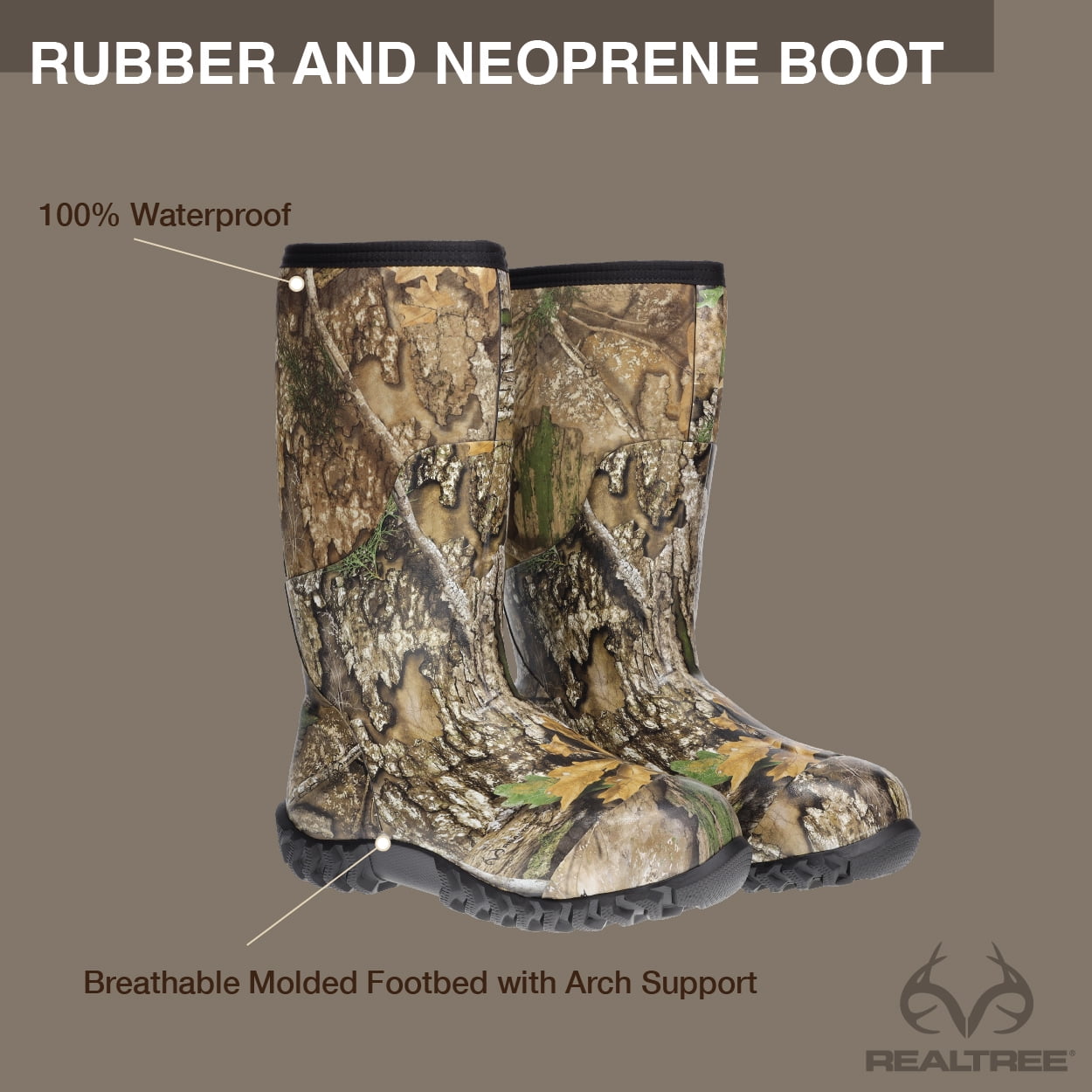 Realtree Men's Insulated Hunting Boot, Realtree APX, Size 10