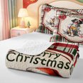 thumbnail image 4 of Manfei Christmas Classic Snowman Quilt King,Shabby-Chic Gift King Coverlet Set,3-Piece,1 Bedspread and 2 Pillowcases, 4 of 7