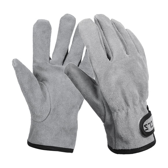 Guantes para acampar Guantes de cuero de piel de vaca Manoplas resistentes al calor / fuego Guantes CLS Mitones de camping