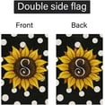 thumbnail image 6 of Summer Sunflower Monogram Garden Flag 12x18 Double Sided Burlap, Small Welcome Initial Letter S Family Last Name Yard House Flag Outdoor Polka Dots Decoration (ONLY FLAG), 6 of 6