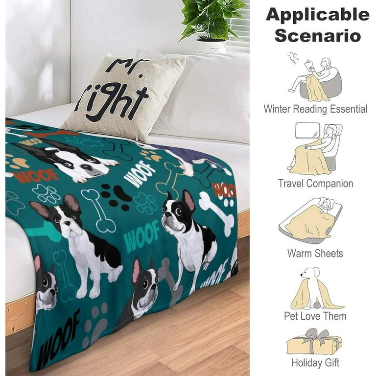 Boston terrier blanket walmart sale