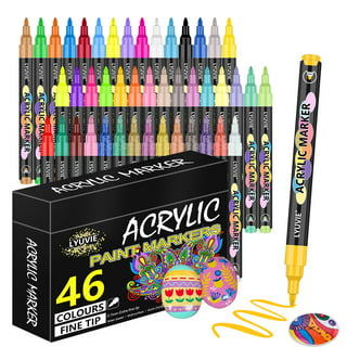 AROIC Paint Pens Paint Markers, 36 Packs Acrylic Paint Markers for Writing on Any Material, Wood, Rock Painting, Glass, Ceramic, Canvas, Easter Egg