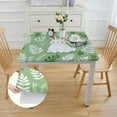 thumbnail image 2 of Acheng Rabbit Leaves Square Tablecloth Outdoor Fitted 100% Polyester Fiber 46*46, 2 of 8