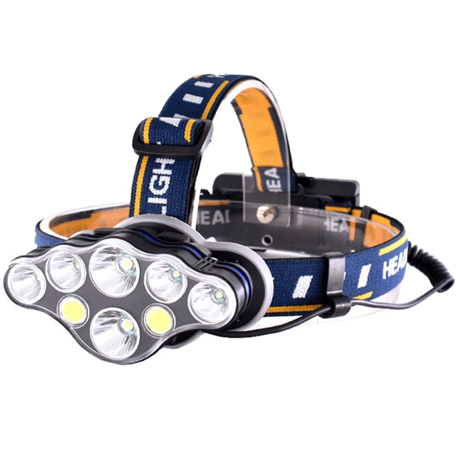 Amdohai 1500 Lumens USB Lampe Frontale Rechargeable 8 LEDs 8 Modes IPX4 Résistant à l'Eau