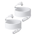 thumbnail image 1 of Cable de extensión DEWENWILS de 20 pies con 3 salidas, enchufe plano blanco, paquete de 2, 1 of 7