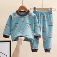 thumbnail image 1 of Traje de algodón de otoño para niños, cuello redondo, ropa interior de manga larga para niñas, ropa de otoño, pantalones, pijamas, ropa para el hogar, 1 of 6