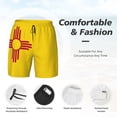 thumbnail image 3 of Men's 2 in 1 Swim Trunks with Compression Liner New Mexico Quick Dry Beach Shorts, 3 of 6