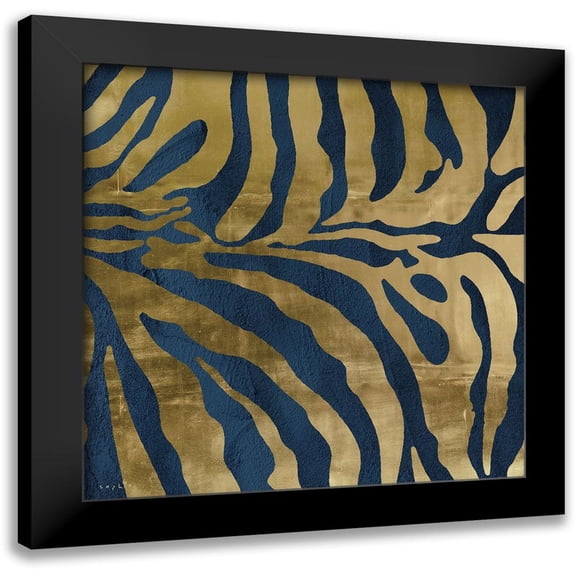 Sophie 6 12x12 Black Modern Framed Museum Art Print Titled - Zebra Pattern