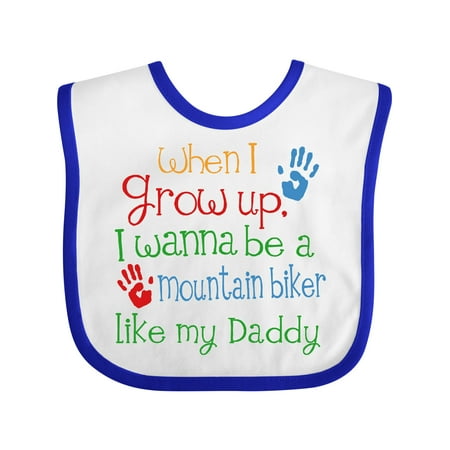 

Inktastic Mountain Biker Like Daddy Gift Baby Boy or Baby Girl Bib
