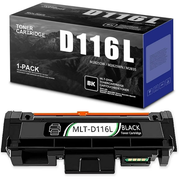 MLT-D116L Toner Cartridge Replacement for Samsung MLT-D116L MLTD116L D116L 116L to ues with SL-M2625D SL-M2825DW SL-M2835DW Printer [1 Pack,Black]