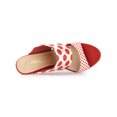 thumbnail image 4 of BLISSFUL STEP Women's Printed Stiletto Heels Slides Sandals, 4 of 7