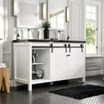 thumbnail image 4 of Eviva Dallas 60 in. White Bathroom Vanity with Absolute Black Granite Countertop, 4 of 6